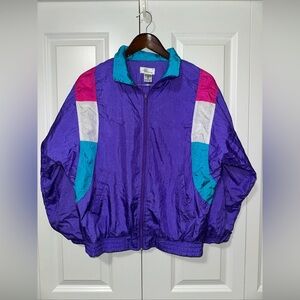 Bocoo Vintage Lightweight Color Block Gym Windbreaker M